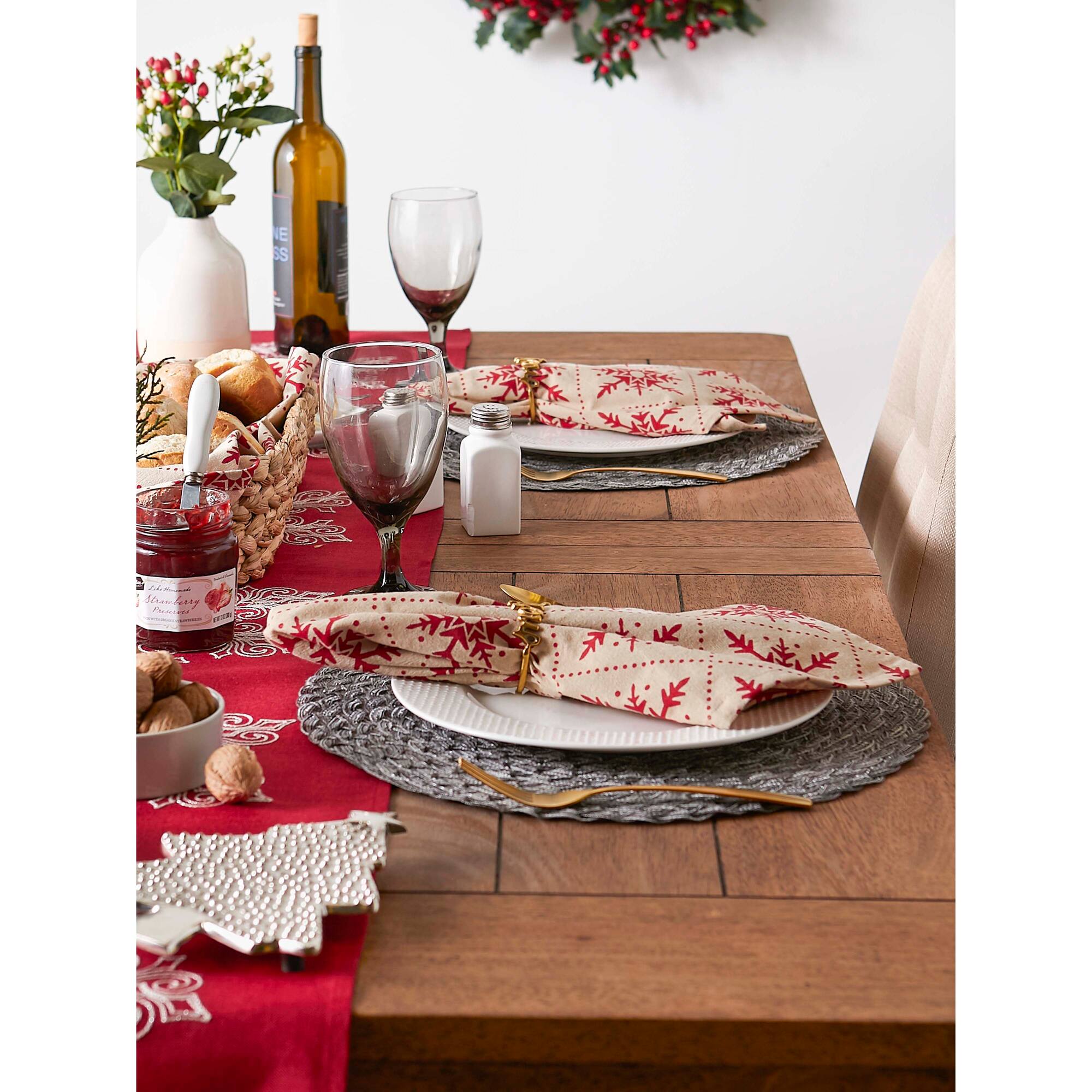 DII® Scandinavian Snowflakes Printed Napkin Set, 6ct.